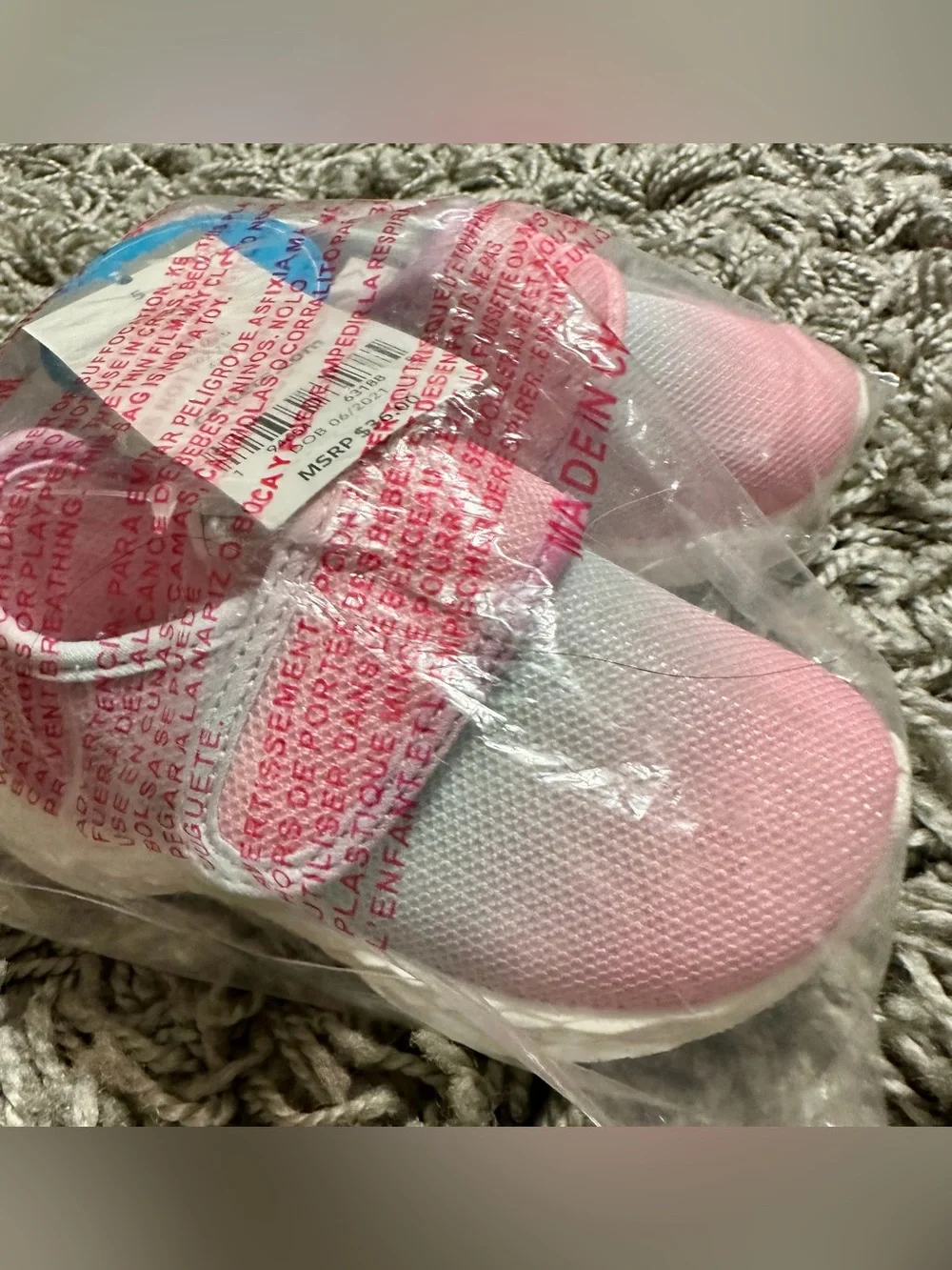 Carter's Girls Pink Mesh Slip-On Sneakers